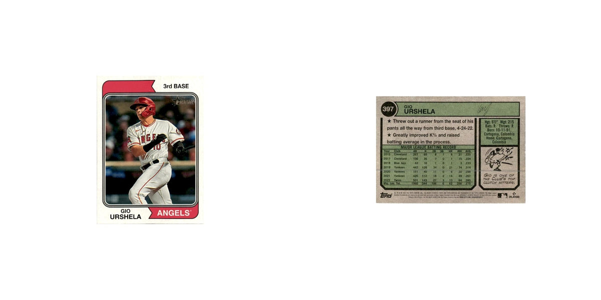 Gio Urshela 2023 Topps Heritage #397 Los Angeles Angels Baseball Card NM