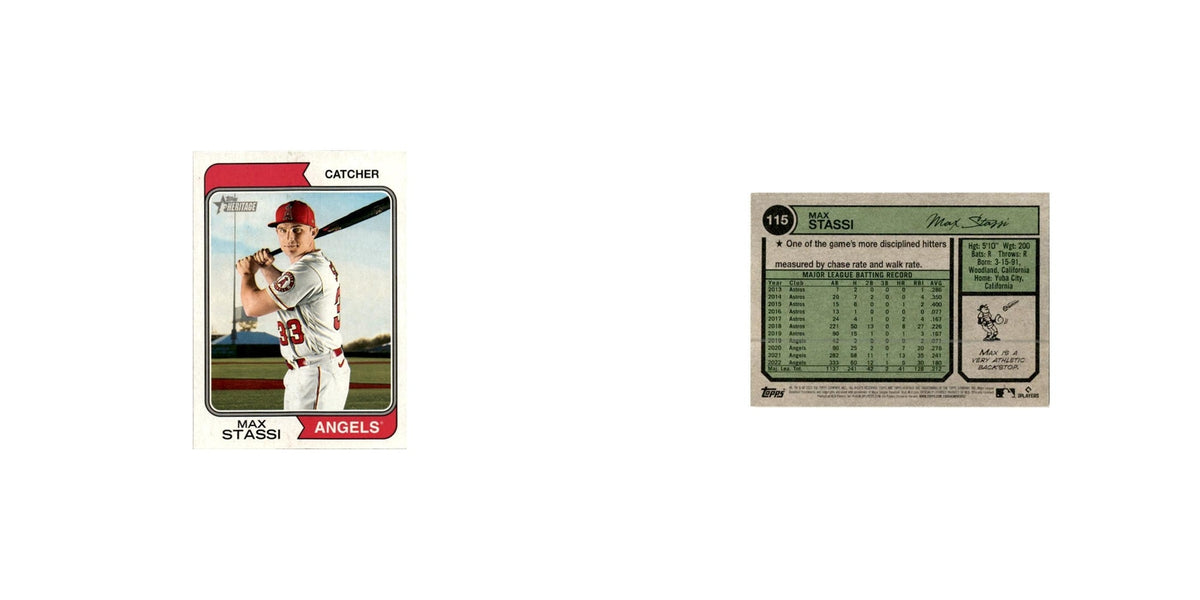 Max Stassi 2023 Topps Heritage  #115 Los Angeles Angels Baseball Card NM