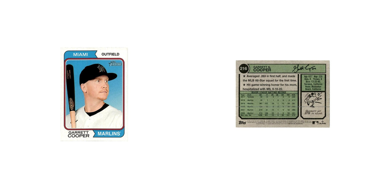 Garrett Cooper 2023 Topps Heritage #216 Miami Marlins Baseball Card NM