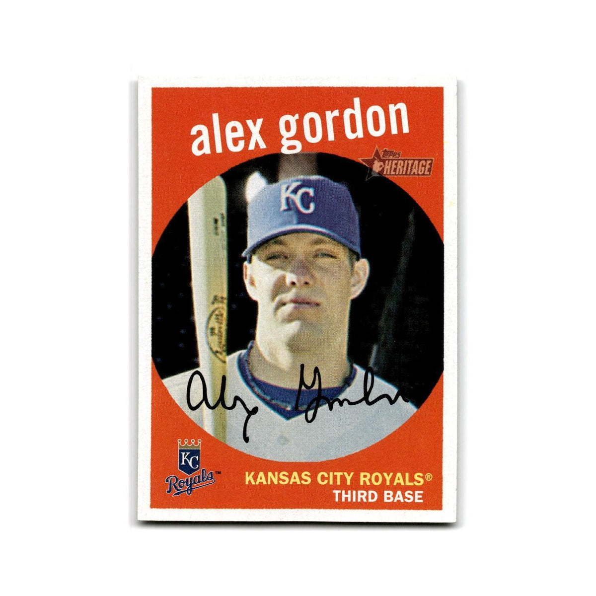 Alex Gordon 2008 Topps Heritage #86 Kansas City Royals Baseball Card NM