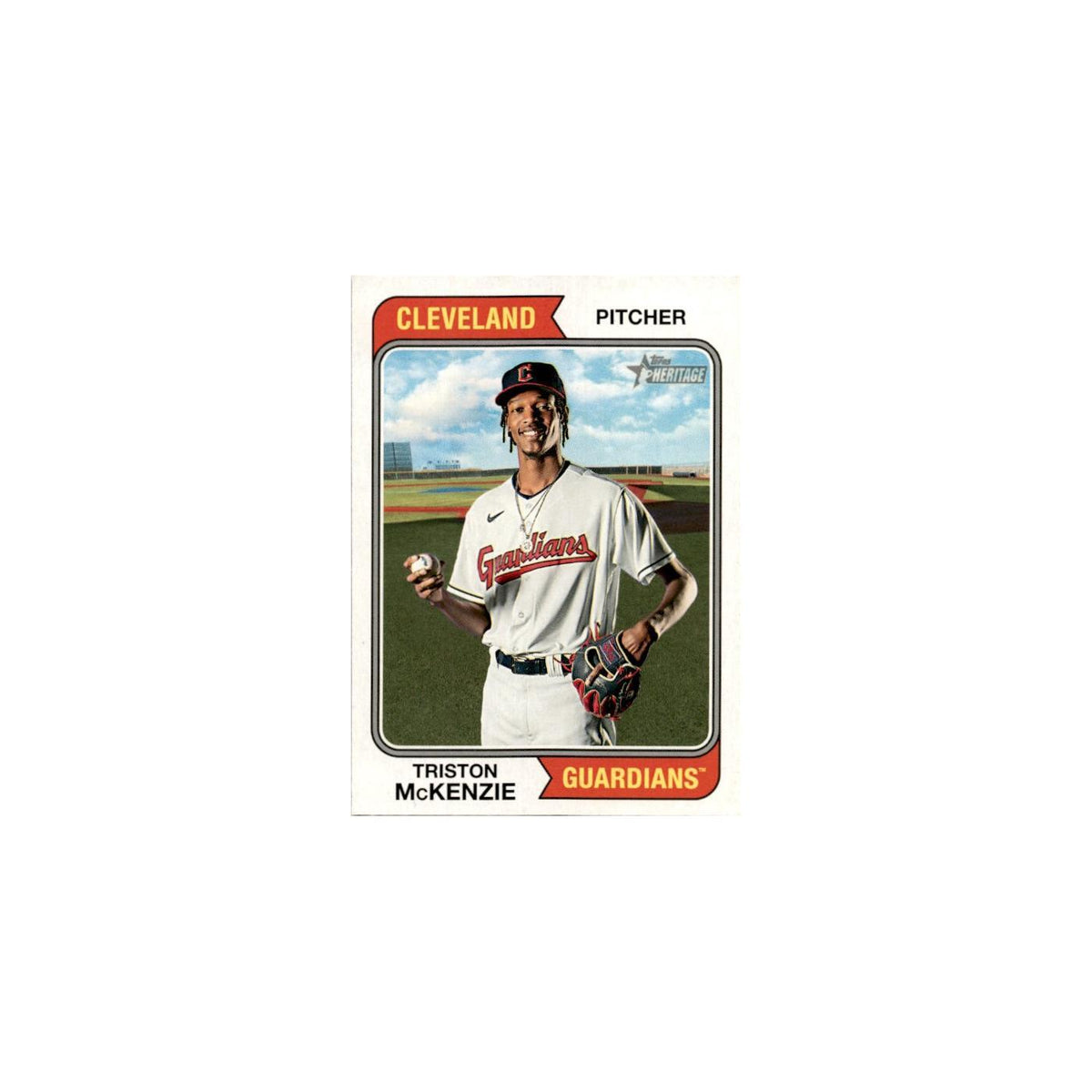 Triston McKenzie 2023 Topps Heritage  #299 Cleveland Guardians Baseball Card NM