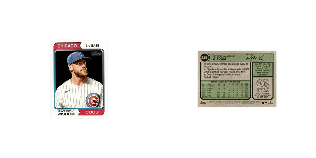Patrick Wisdom 2023 Topps Heritage  #228 Chicago Cubs Baseball Card NM