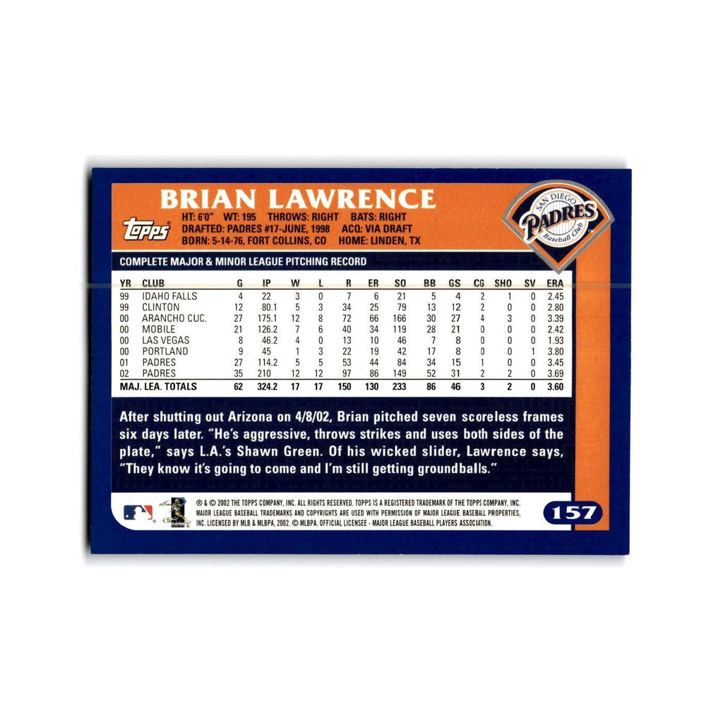 Brian Lawrence 2003 Topps #157 San Diego Padres Baseball Card NM