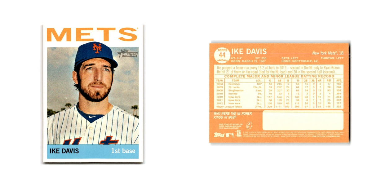 Ike Davis 2013 Topps Heritage #44 New York Mets Baseball Card NM
