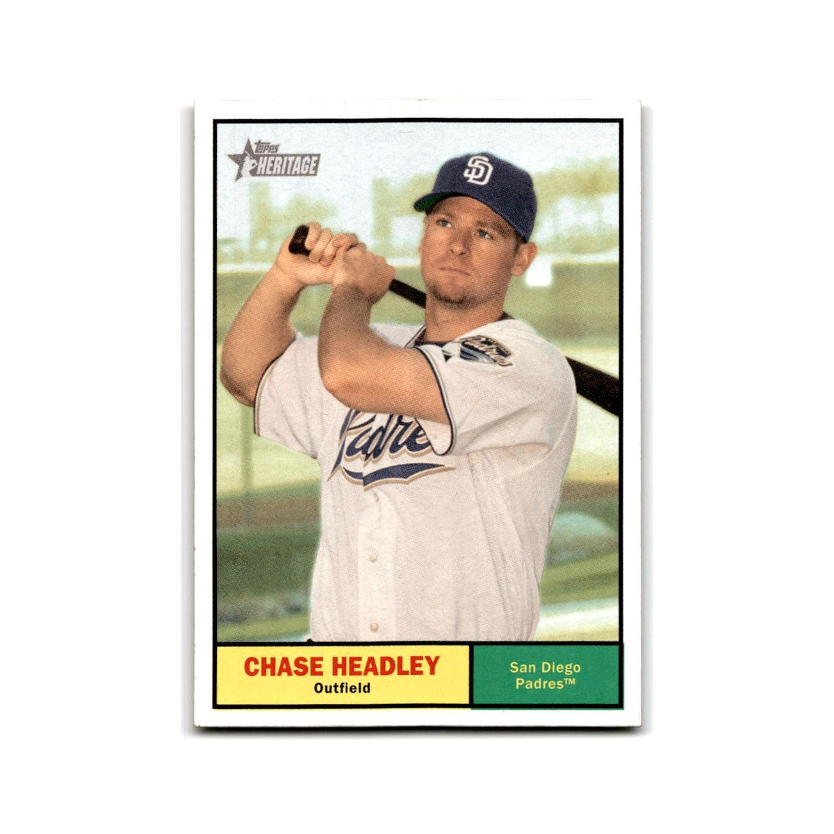 Chase Headley 2010 Topps Heritage #242 San Diego Padres Baseball Card NM