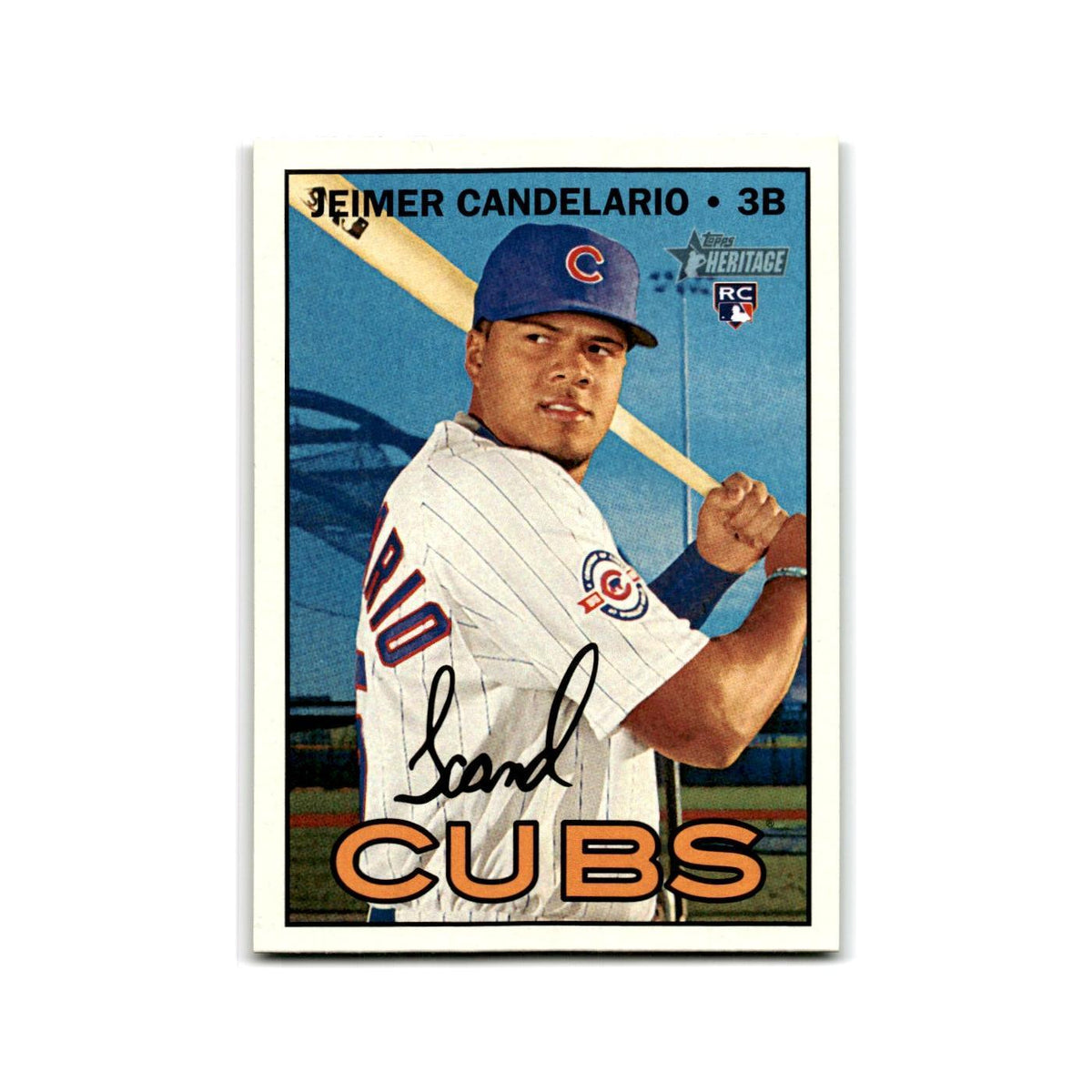 Jeimer Candelario Rookie 2016 Topps Heritage #507 Chicago Cubs Baseball Card NM