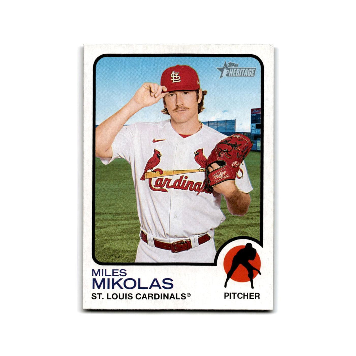 Miles Mikolas 2022 Topps Heritage #514 St. Louis Cardinals Baseball Card NM