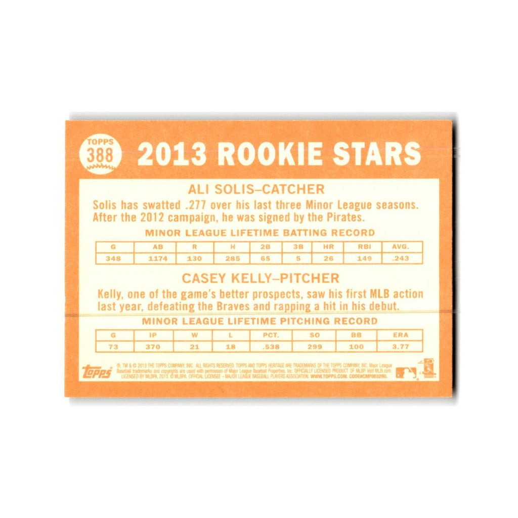 Ali Solis Casey Kelly Rookie 2013 Topps Heritage #388 NM