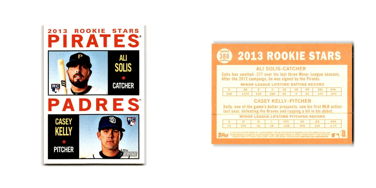 Ali Solis Casey Kelly Rookie 2013 Topps Heritage #388 NM