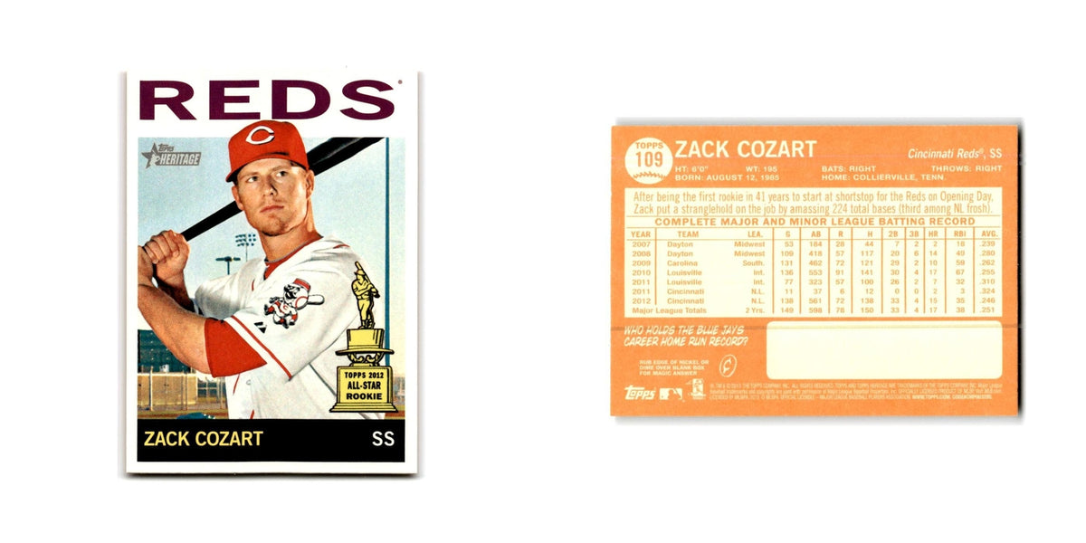 Zack Cozart 2013 Topps Heritage #109 Cincinnati Reds Baseball Card NM