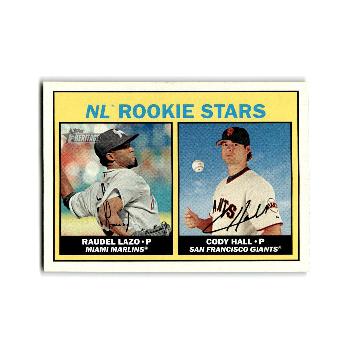 Cody Hall Raudel Lazo Rookie 2016 Topps Heritage #185 NM