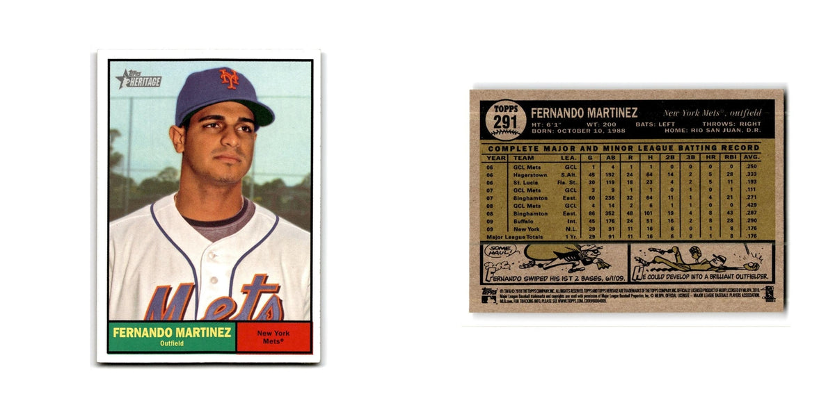 Fernando Martinez 2010 Topps Heritage #291 New York Mets Baseball Card NM