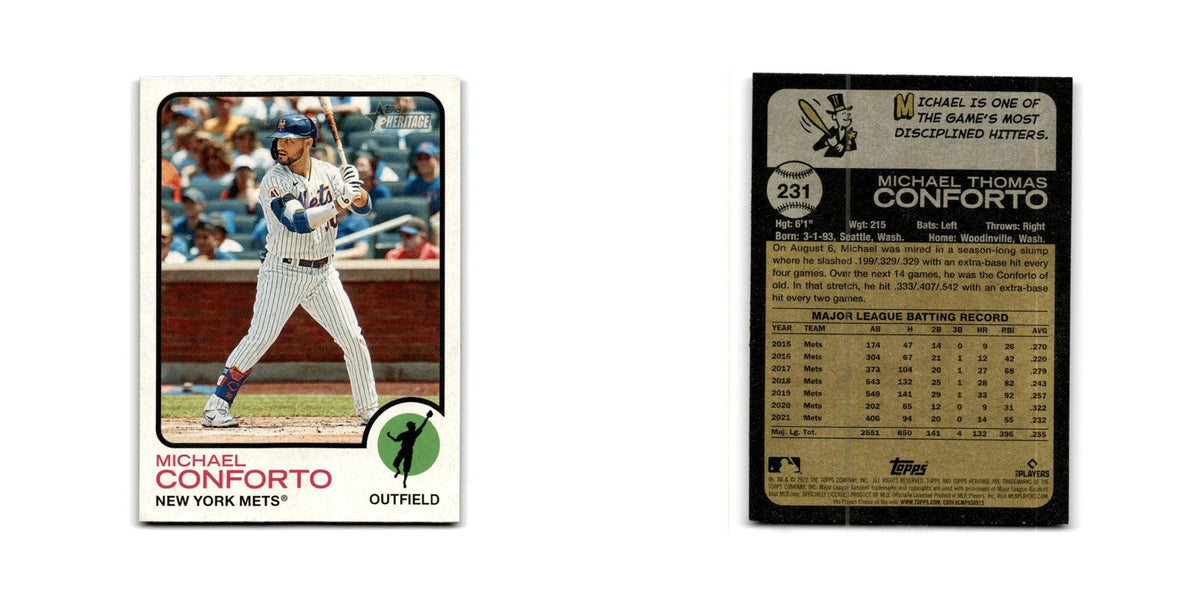 Michael Conforto 2022 Topps Heritage #231 New York Mets Baseball Card NM