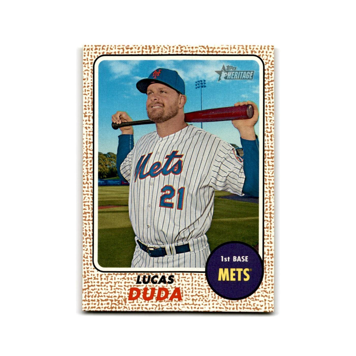 Lucas Duda 2017 Topps Heritage #46 New York Mets Baseball Card NM