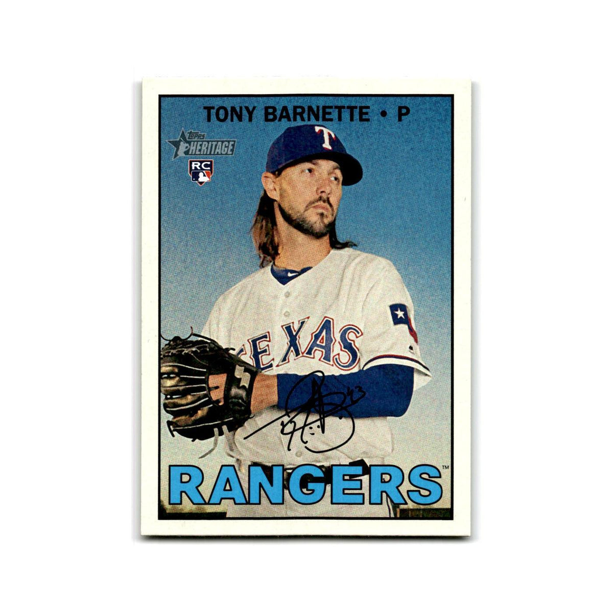 Tony Barnette Rookie 2016 Topps Heritage #688 Texas Rangers Baseball Card NM