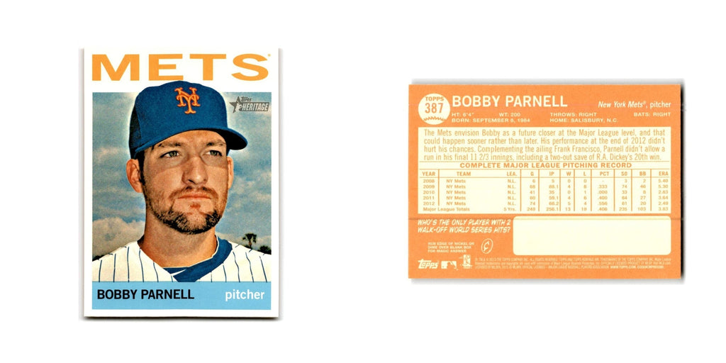 Bobby Parnell 2013 Topps Heritage #387 New York Mets Baseball Card NM