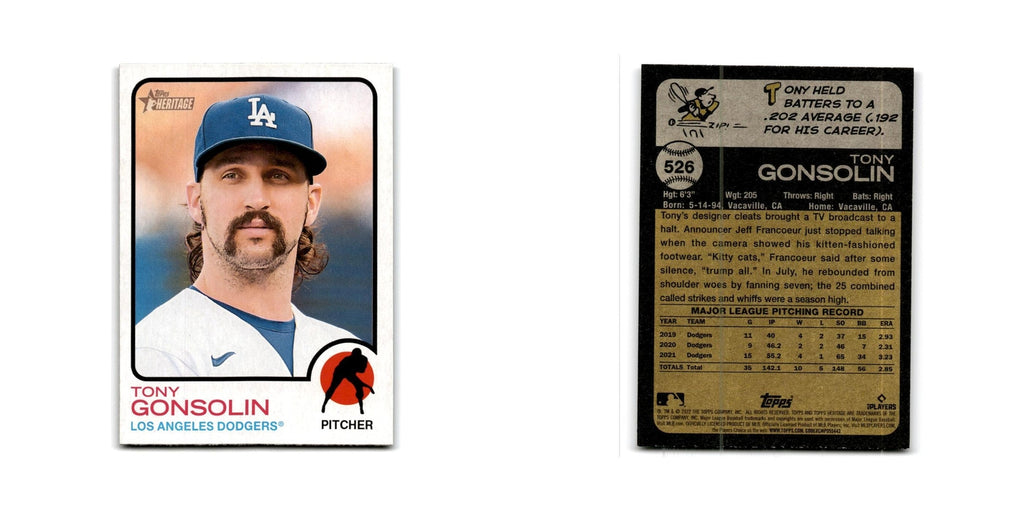 Tony Gonsolin 2023 Topps Heritage #202 Los Angeles Dodgers Baseball Card NM