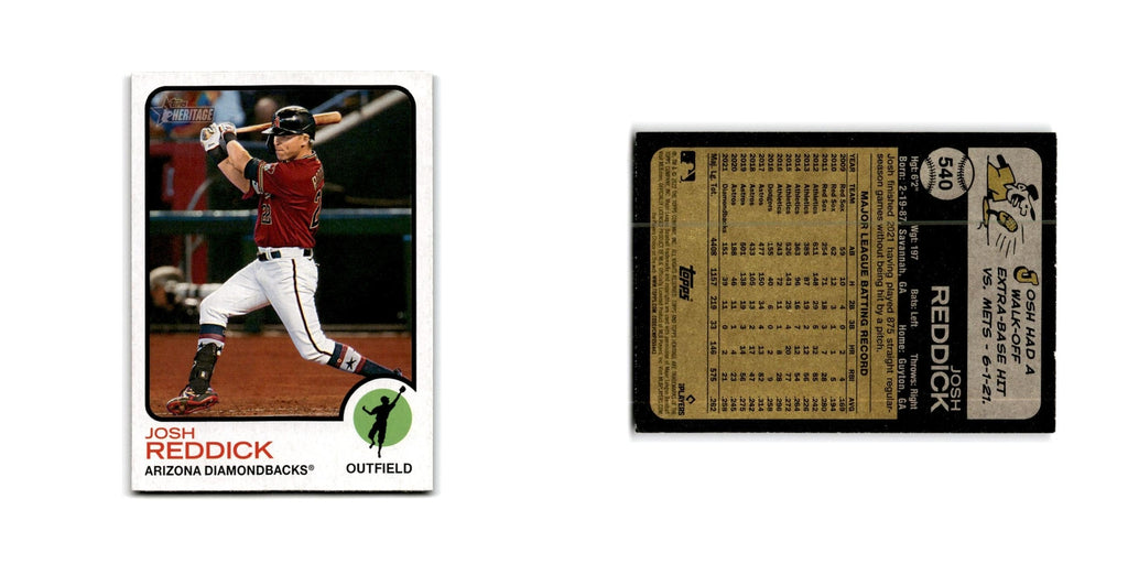 Josh Reddick 2022 Topps Heritage #540 Arizona Diamondbacks Baseball Card NM