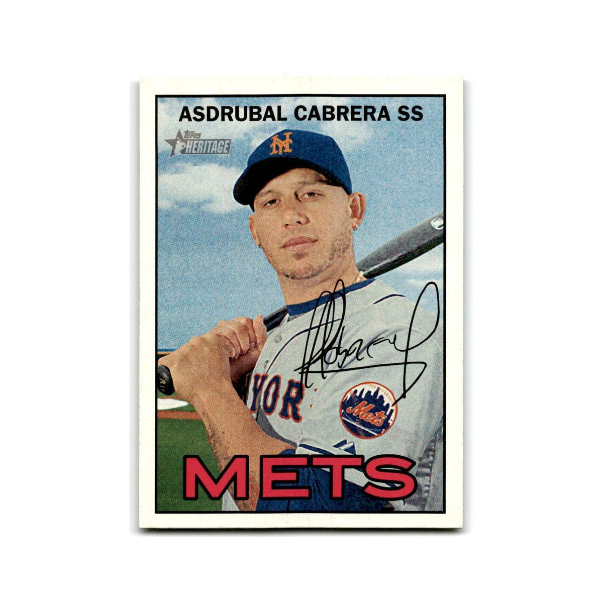 Asdrubal Cabrera 2016 Topps Heritage #54 New York Mets Baseball Card NM