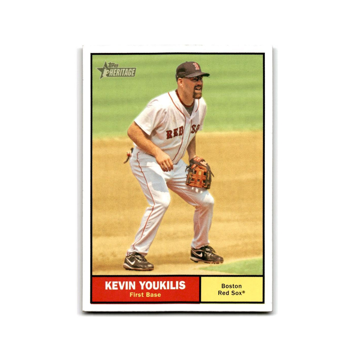 Kevin Youkilis 2010 Topps Heritage #316 Boston Red Sox Baseball Card NM