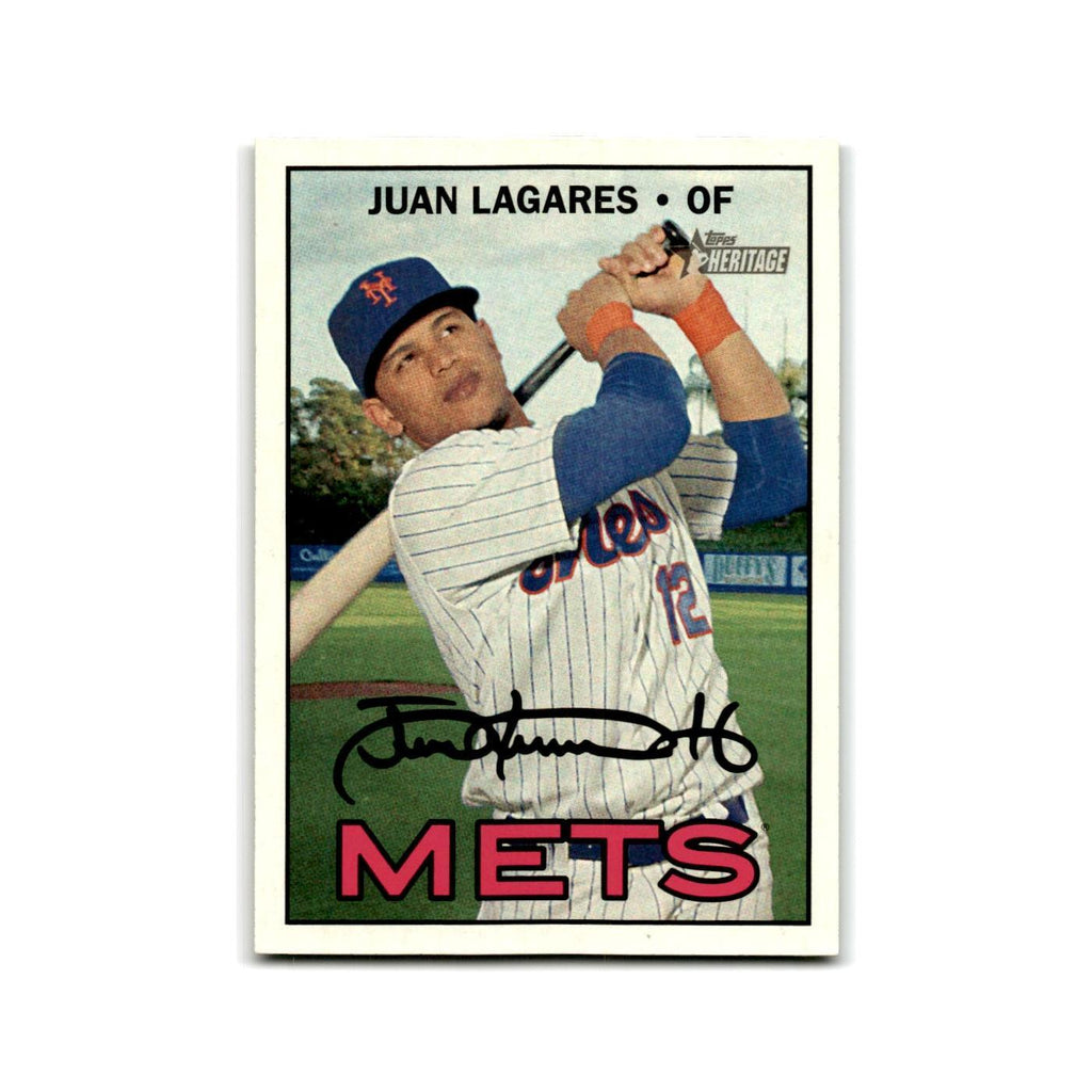 Juan Lagares 2016 Topps Heritage #502 New York Mets Baseball Card NM