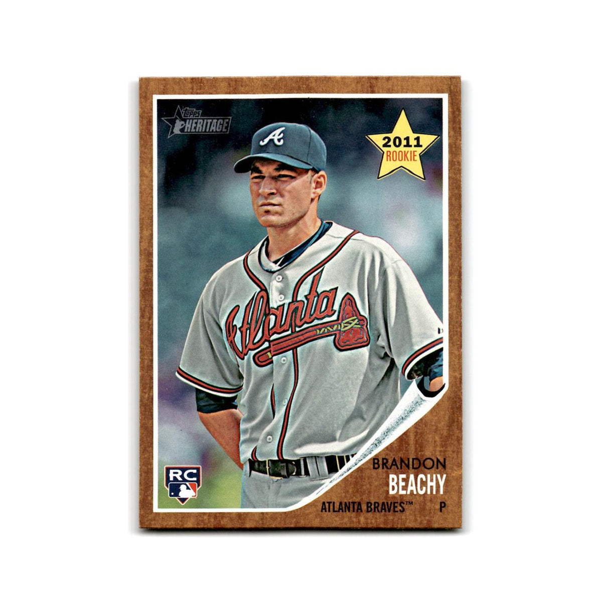 Brandon Beachy Rookie 2011 Topps Heritage #239 Atlanta Braves Baseball Card NM