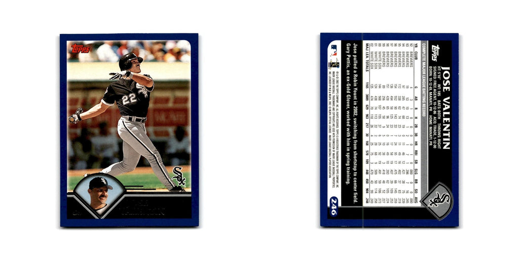 Jose Valentin 2003 Topps #246 Chicago White Sox Baseball Card NM