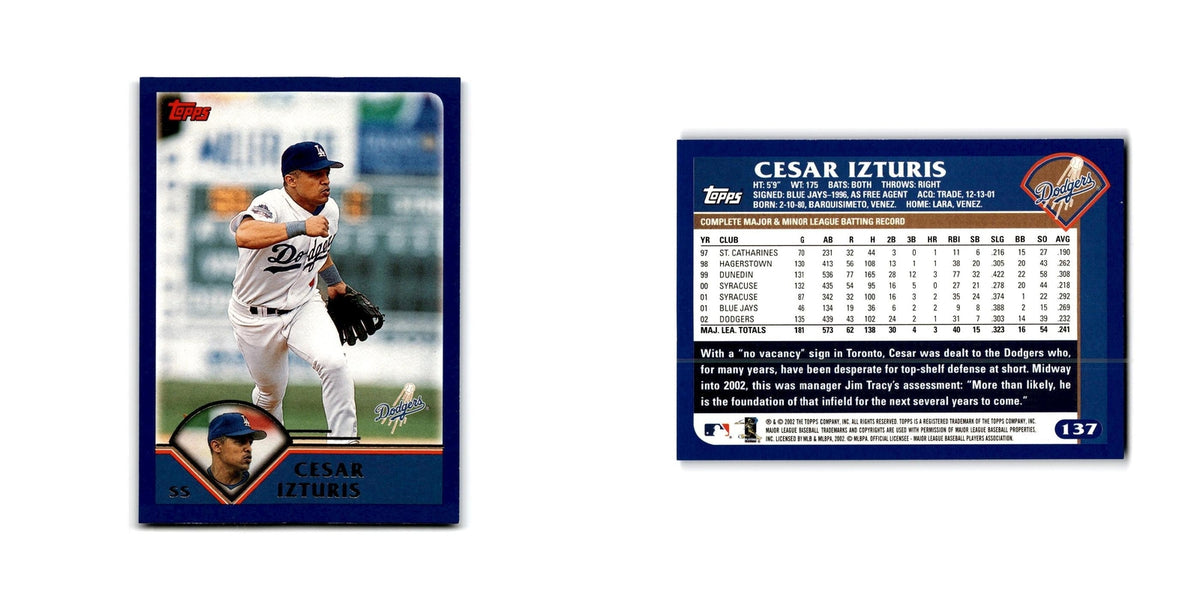 Cesar Izturis 2003 Topps #137 Los Angeles Dodgers Baseball Card NM