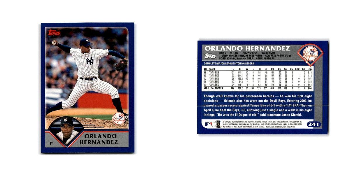 Orlando Hernandez 2003 Topps #241 New York Yankees Baseball Card NM