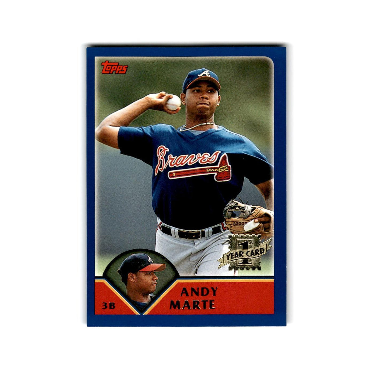 Andy Marte Rookie 2003 Topps #300 Atlanta Braves Baseball Card NM