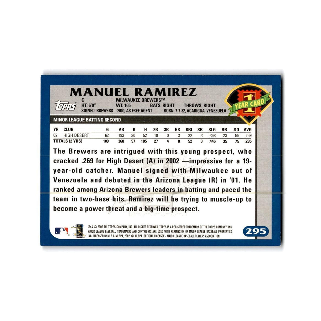 Manuel Ramirez Rookie 2003 Topps #295 Milwaukee Brewers Baseball Card NM
