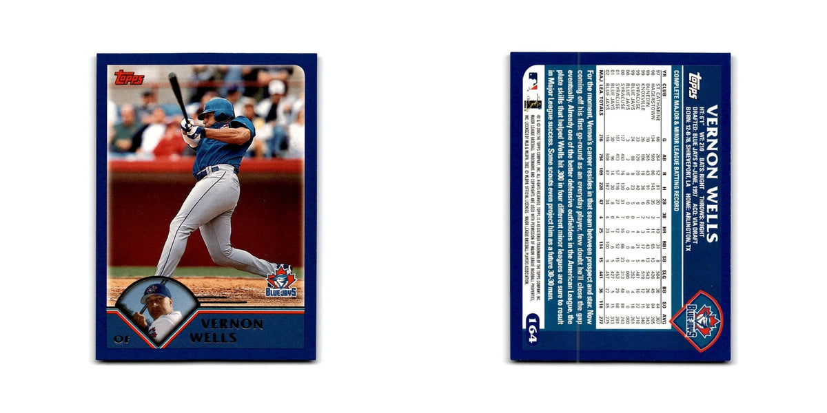 Vernon Wells 2003 Topps #164 Toronto Blue Jays Baseball Card NM