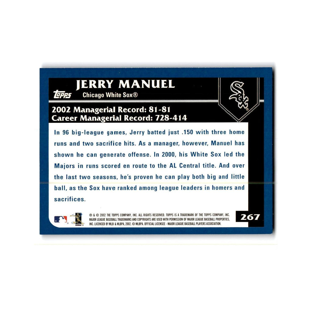 Jerry Manuel 2003 Topps #267 Chicago White Sox Baseball Card NM