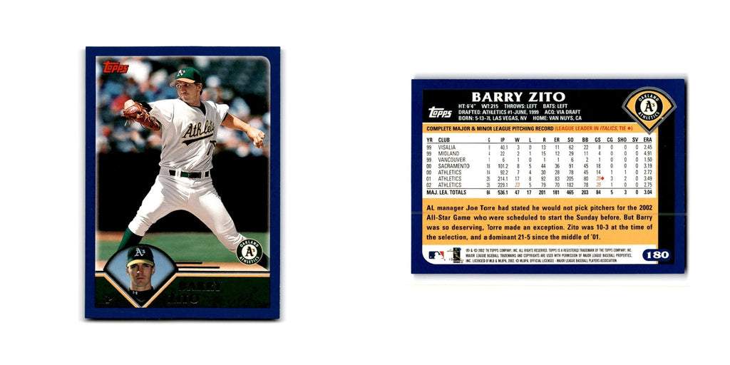 Barry Zito 2003 Topps #180 Oakland Athletics Baseball Card NM