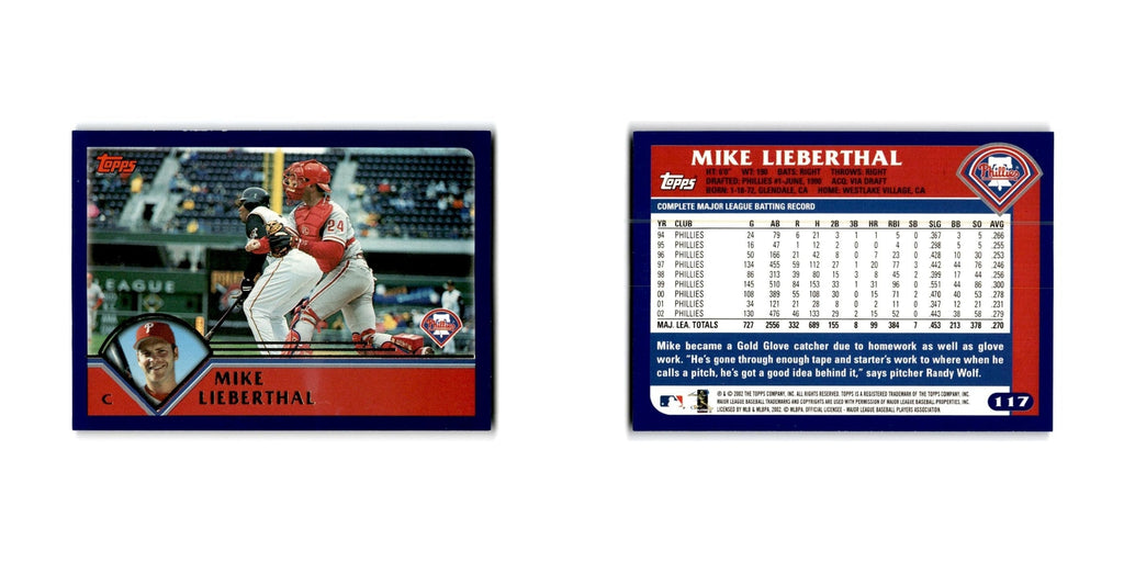 Mike Lieberthal 2003 Topps #117 Philadelphia Phillies Baseball Card NM