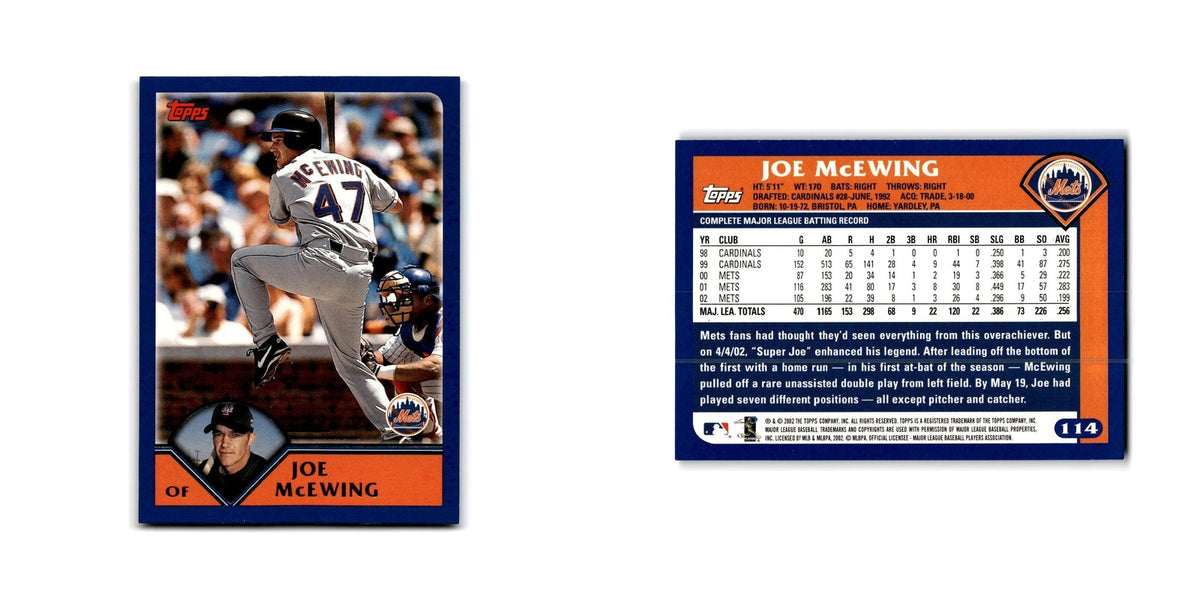 Joe McEwing 2003 Topps #114 New York Mets Baseball Card NM