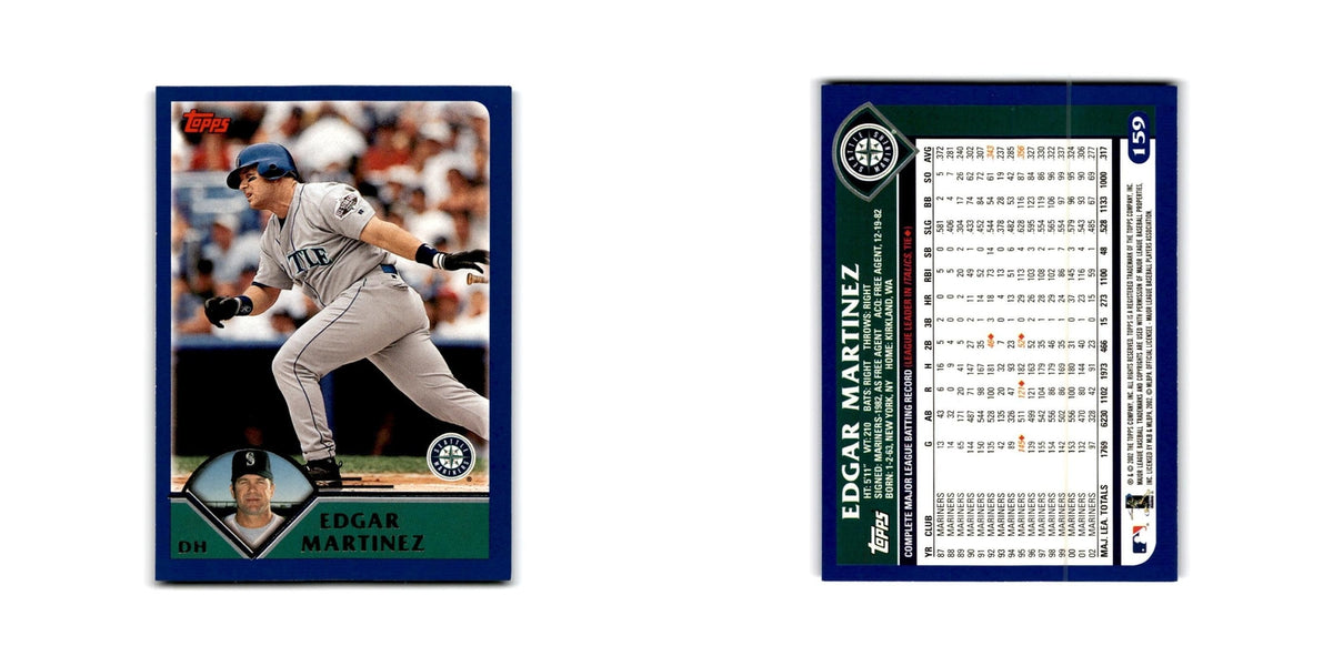 Edgar Martinez 2003 Topps #159 Seattle Mariners Baseball Card NM