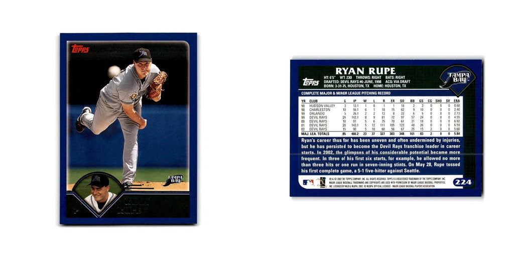Ryan Rupe 2003 Topps #224 Tampa Bay Devil Rays Baseball Card NM