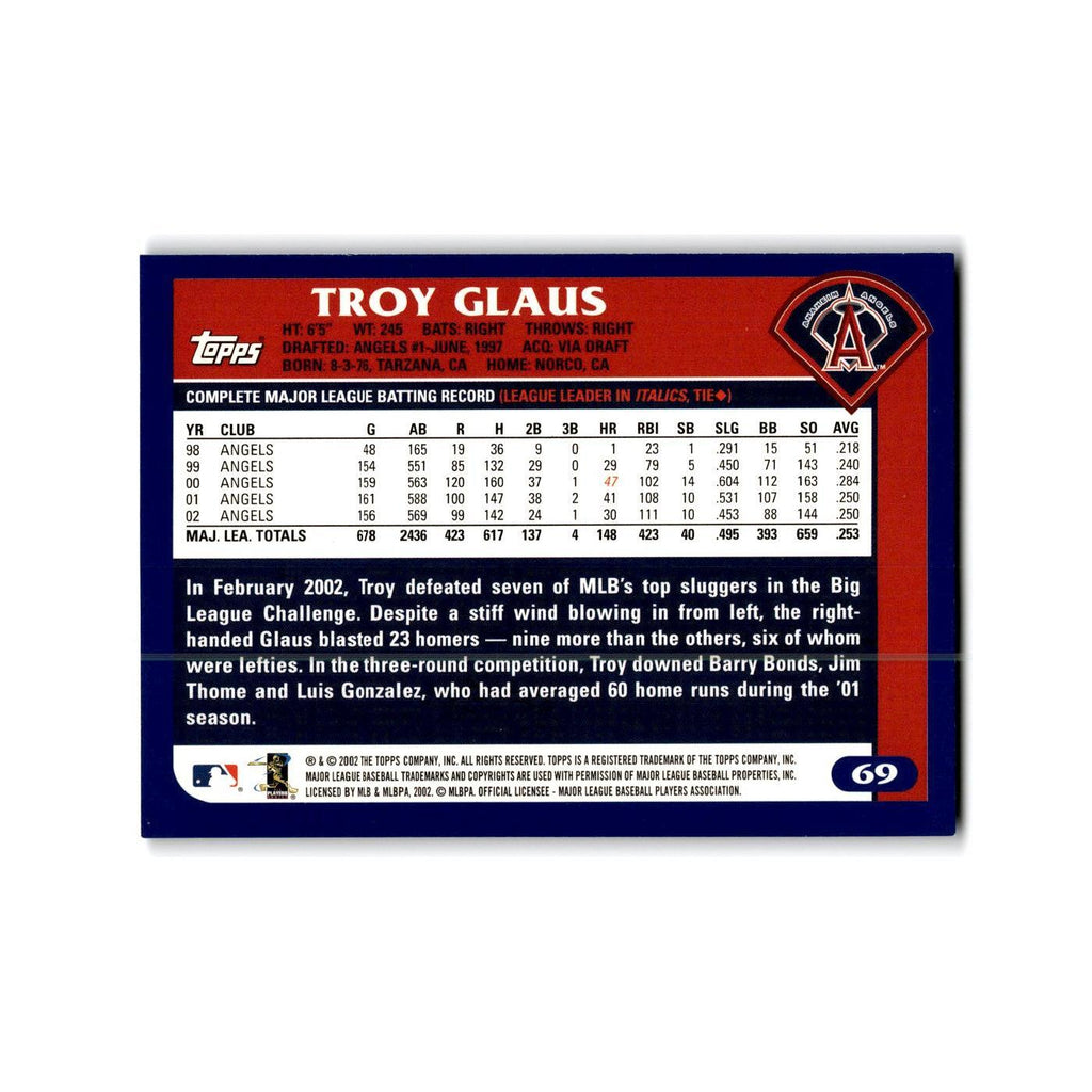 Troy Glaus 2003 Topps #69 Anaheim Angels Baseball Card NM