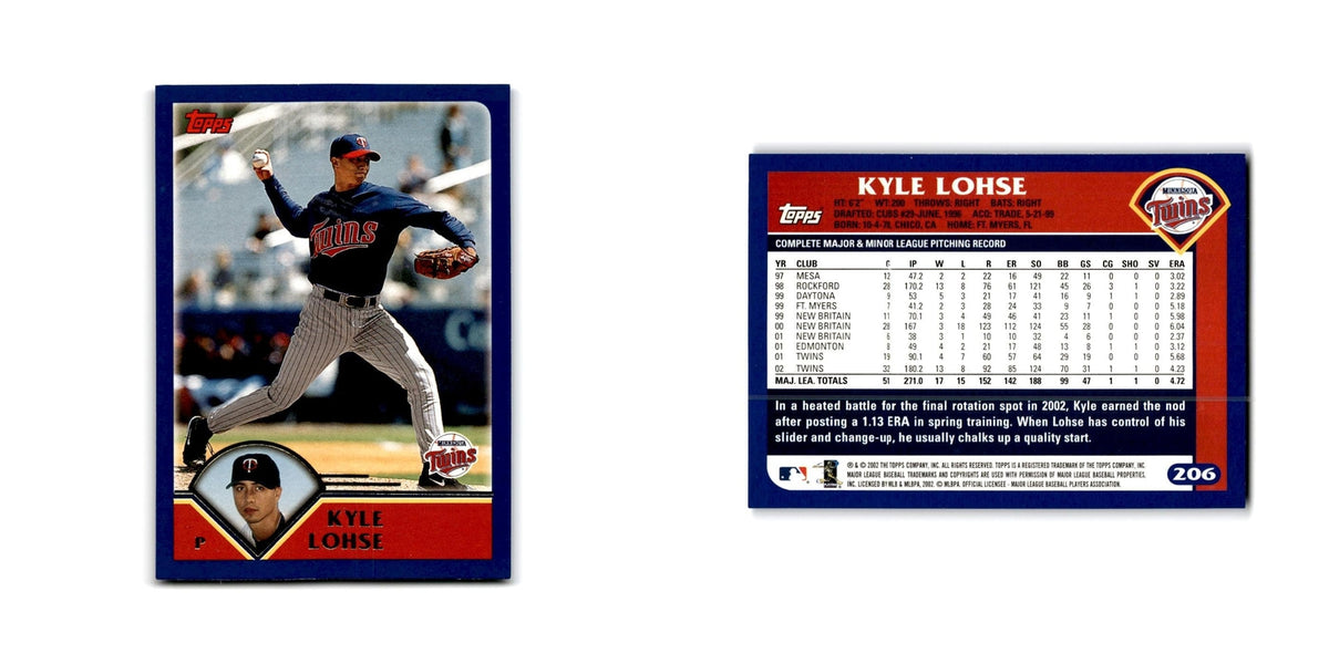 Kyle Lohse 2003 Topps #206 Minnesota Twins Baseball Card NM