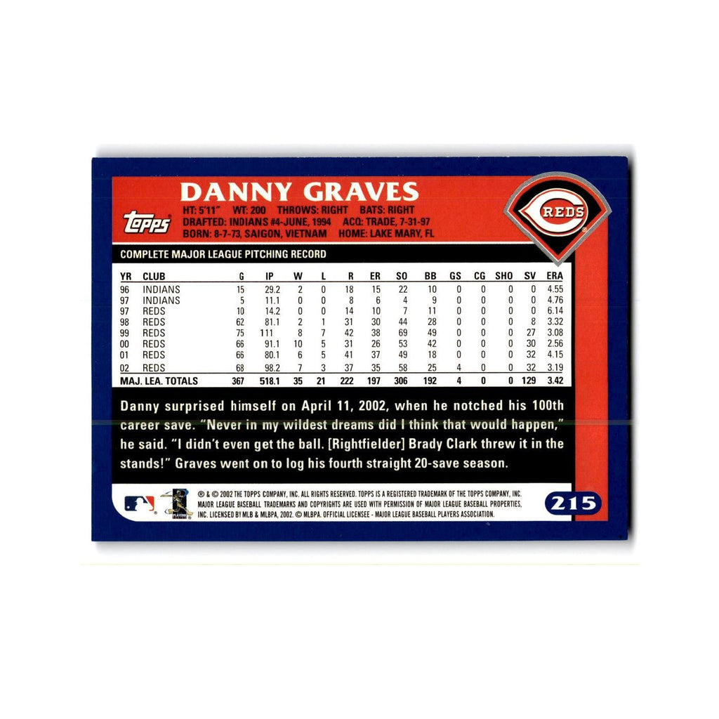 Danny Graves 2003 Topps #215 Cincinnati Reds Baseball Card NM