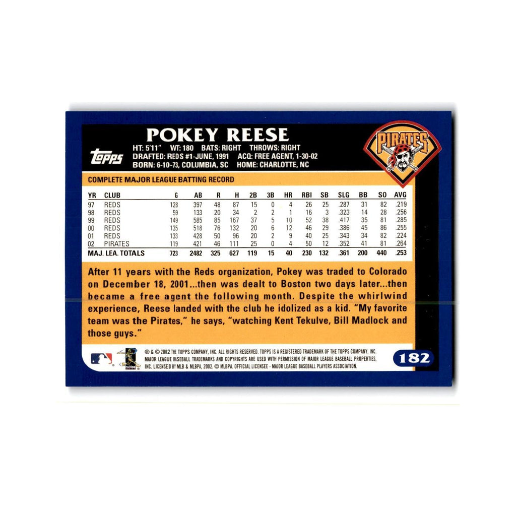 Pokey Reese 2003 Topps #182 Pittsburgh Pirates Baseball Card NM