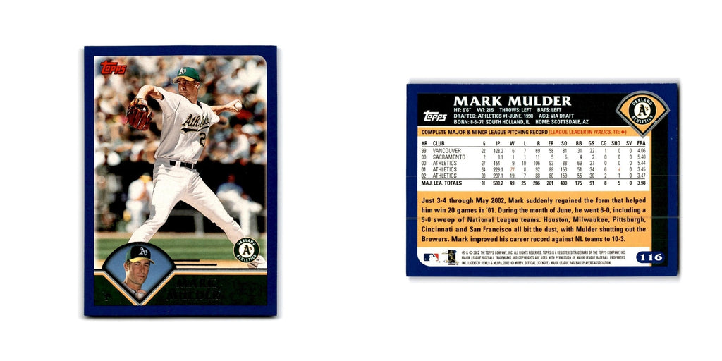 Mark Mulder 2003 Topps #6 Oakland Athletics Baseball Card NM