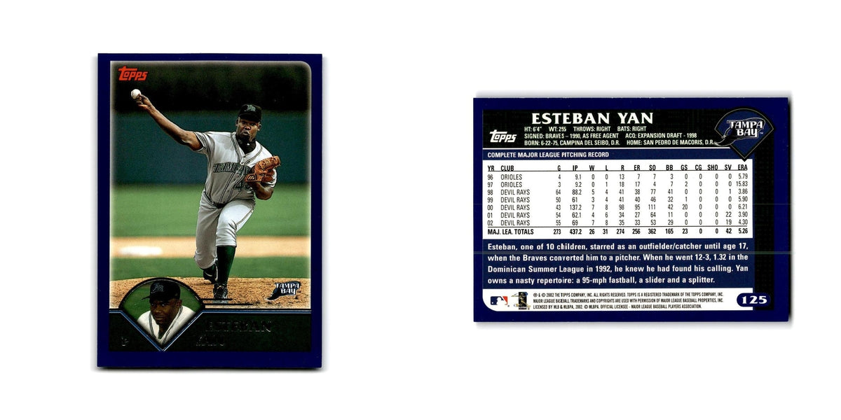 Esteban Yan 2003 Topps #125 Tampa Bay Devil Rays Baseball Card NM