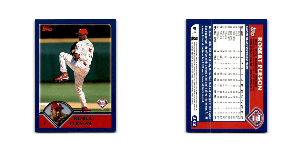 Robert Person 2003 Topps #242 Philadelphia Phillies Baseball Card NM