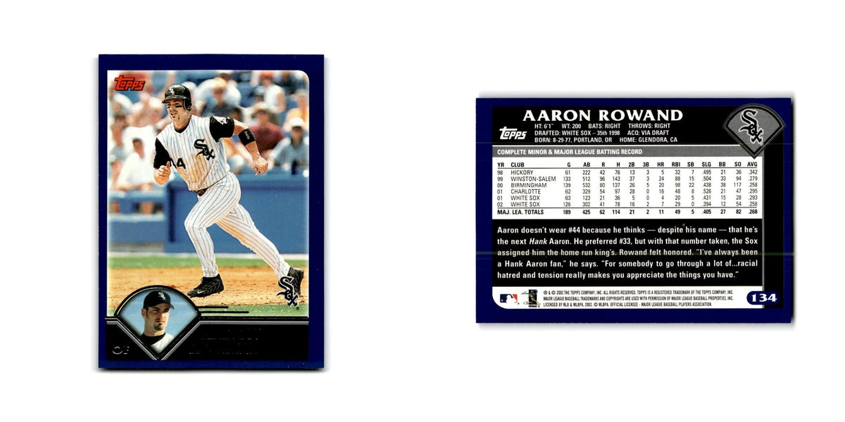 Aaron Rowand 2003 Topps #134 Chicago White Sox Baseball Card NM