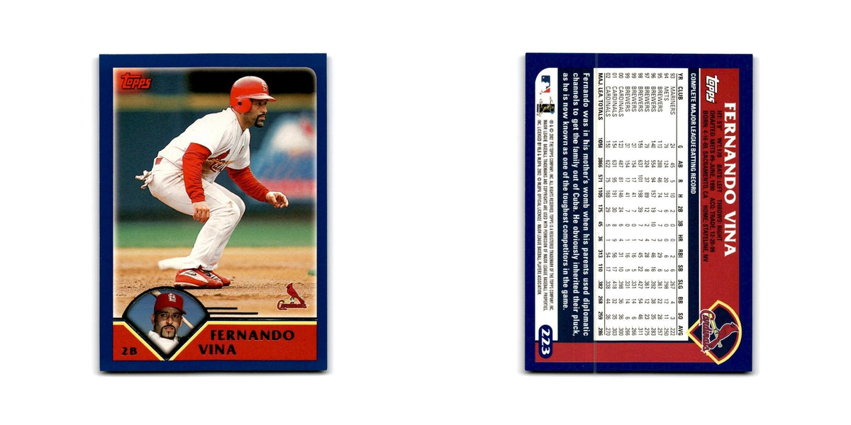Fernando Vina 2003 Topps #223 St. Louis Cardinals Baseball Card NM