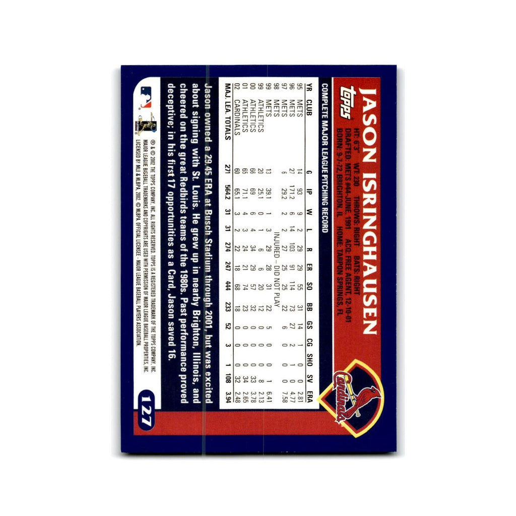 Jason Isringhausen 2003 Topps #127 St. Louis Cardinals Baseball Card NM