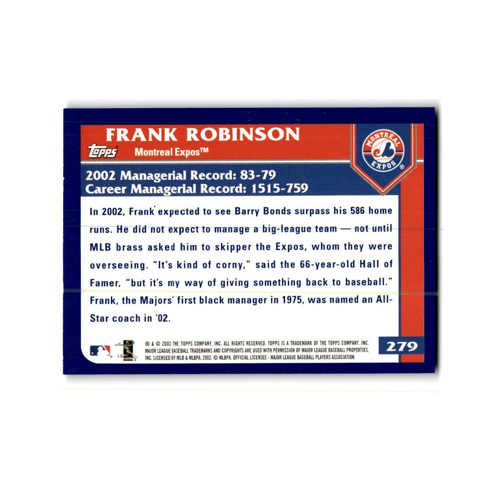 Frank Robinson 2003 Topps #279 Montreal Expos Baseball Card NM