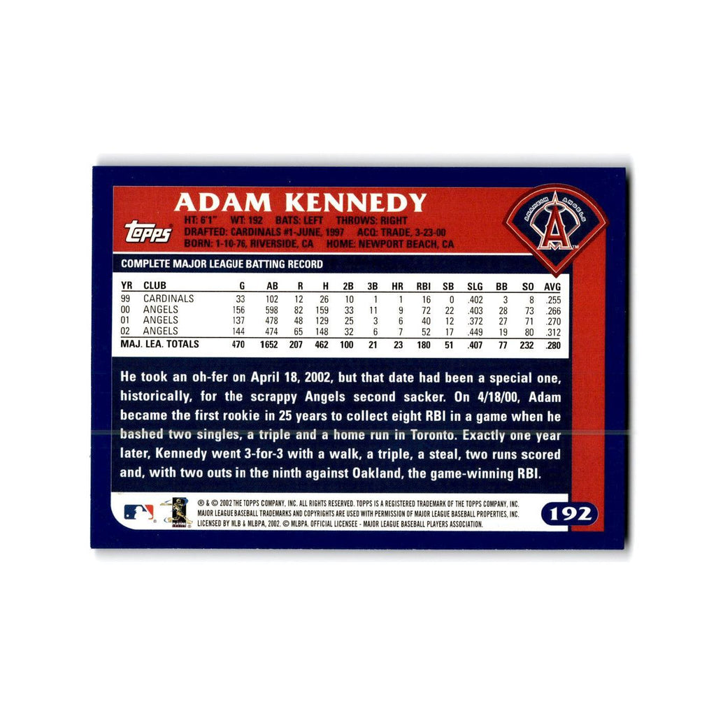Adam Kennedy 2003 Topps #192 Anaheim Angels Baseball Card NM